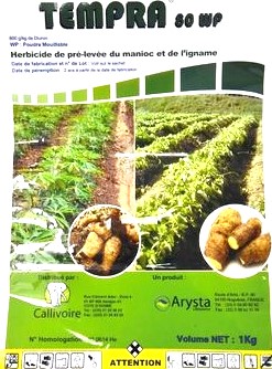 Herbicide granulé sélectif de pré-levée TEMPRA 80 WG 1 kg – Manioc, igname, coton, palmier à huile