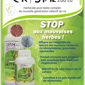 Herbicide liquide sélectif de post-levée CRYSTAL 280 EC 1 litre – Riz