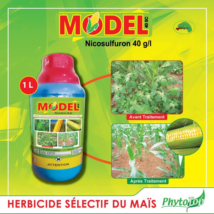 Herbicide liquide sélectif de post-levée MODEL 40 SC 1 litre – Spécial Maïs