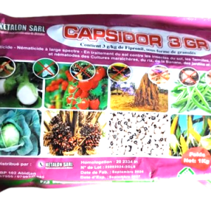 Insecticide-nématicide granulé CAPSIDOR 3 GR 1 kg – Cultures maraichères, riz, banane, jardin