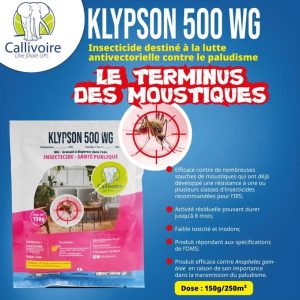 Insecticide granulé KLYPSON 500 WG 150 gr – Hygiène publique, domicile, bureau