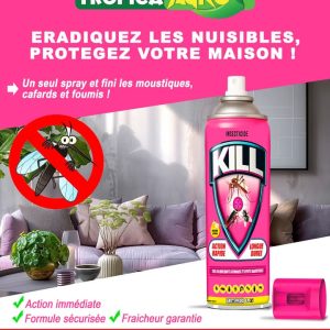 Anti-moustiques liquide KILL 250 ml – Domicile, bureau, hygiène publique