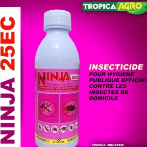 Insecticide liquide NINJA 25 EC 1 litre – Domiciles, bureaux, écoles, hygiène publiques, fermes, entrepôts, chantier