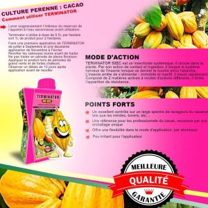 Insecticide liquide TERMINATOR 50 EC 1 litre – Spécial cacao