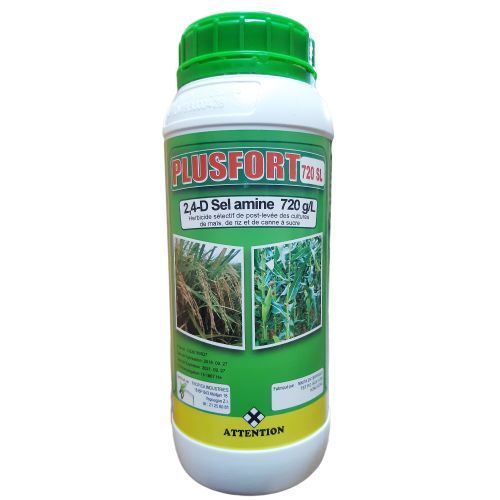 Herbicide liquide sélectif de post-levée PLUSFORT 720 SL 1 litre – Maïs, riz, canne à sucre