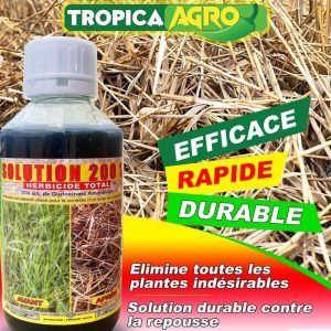 Herbicide liquide total de post-levée SOLUTION 200 SL 1 litre – Toutes les cultures