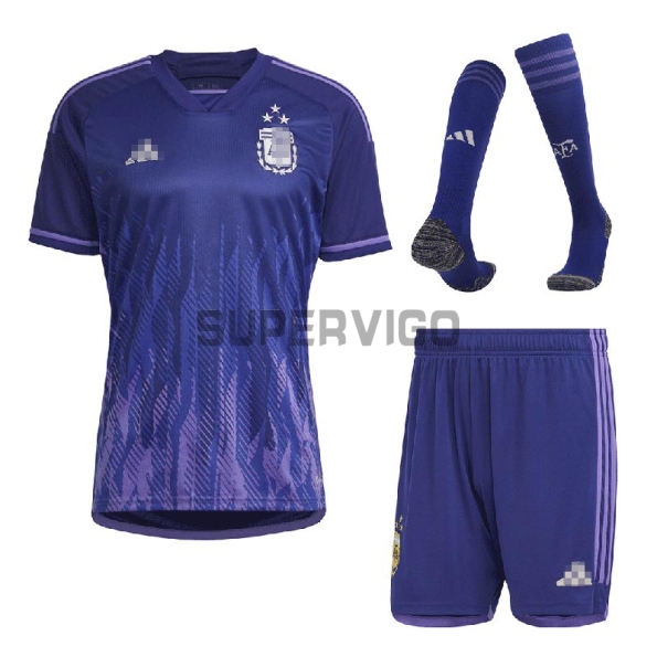 Maillot de football Extérieur enfant et adolescent ARGENTINE 3 étoiles Pro max 2022-23