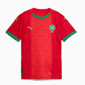 Maillot de football Domicile MAROC Pro max 2025 Enfant et Adolescent (7 à 16 ans)
