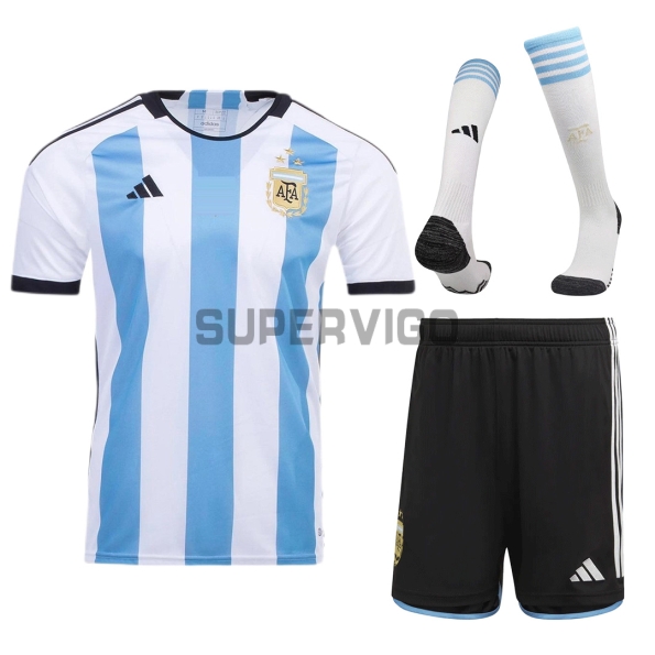 Maillot de football Domicile enfant et adolescent ARGENTINE 3 étoiles Pro max 2022-23