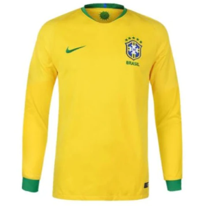 Maillot de football Domicile BRESIL manches longues 5 étoiles Pro max-2022-23