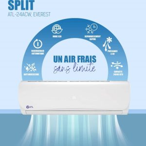 ATL Split mural 3 CV ATL-24ACW EVEREST BTU 24000 Anti-moisissure