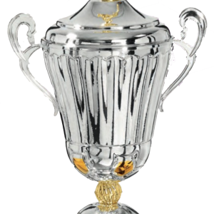 Trophée de victoire argenté
