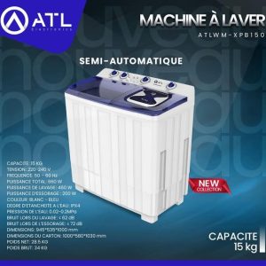 ATL Machine à laver semi-automatique 15 kg ATLWM-XPB150