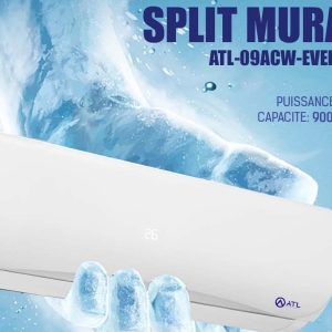 ATL Split mural 1 CV ATL-09ACW-EVEREST BTU 9000 Anti moisissure