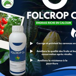 Engrais foliaire FOLCROP Ca 1 litre – Tomate, cacao