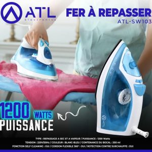 ATL Fer à repasser blanc-bleu 200 ml ATL-SW103 1200W 220V-50Hz