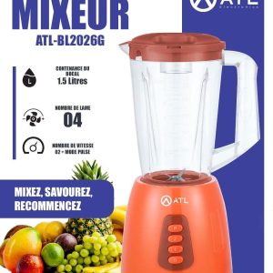 ATL Mixeur 1.5L 3V + Mode pulse ATL-BL2026G
