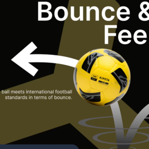 Ballon de football hybride jaune KIPSTA FIFA Basic club ball Taille 5