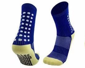 Chaussettes de football antidérapantes bleues