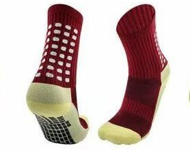 Chaussettes de football antidérapantes marronnes