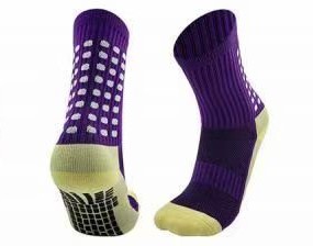 Chaussettes de football antidérapantes violettes