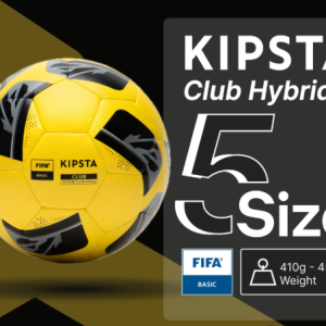 Ballon de football hybride jaune KIPSTA FIFA Basic club ball Taille 5
