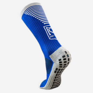 Chaussettes de football antidérapantes bleues