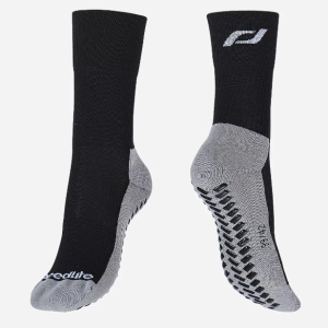 Chaussettes de football antidérapantes noires et grises