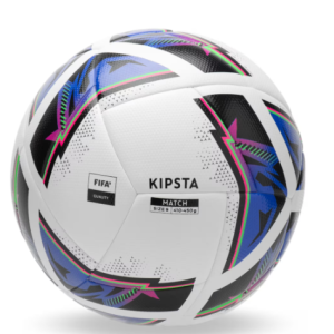 Ballon de football hybride 2 blanc et bleu KIPSTA FIFA Taille 5