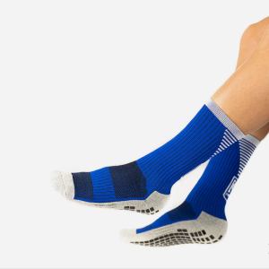 Chaussettes de football antidérapantes bleues