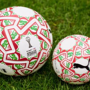 Ballon de football hybride blanc PUMA FIFA CAF CAN MAROC 2025 Taille 5