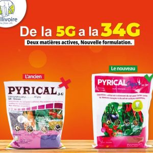 Insecticide granulé PYRICAL 5 GR 1 kg – Termites des cultures maraichères et vivrières, des champs et des jardins