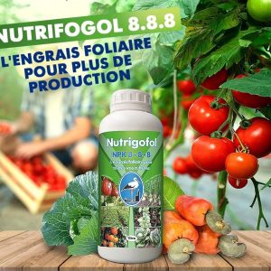 Engrais foliaire NUTRIGOFOL NPK 8-8-8 1 litre – Cultures maraichères, légumes