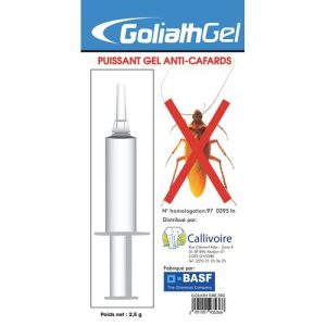 Gel anti-cafards GOLIATH® 2,5 gr – Domicile, bureau, hygiène publique, entrepôt