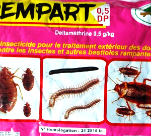 Poudre insecticide anti-reptiles REMPART 0,5 DP 1 kg – Domicile, bureau, école, ferme, champ, chantier, hygiène publique, environnement