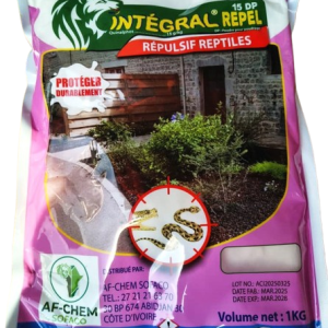 Poudre insecticide anti-reptiles INTEGRAL REPEL 15 DP 1 kg – Domiciles, bureaux, fermes, hygiène publique, environnement, chantier