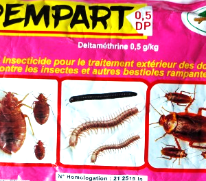 Poudre insecticide anti-bestioles REMPART 0.5 DP 1 kg – Domicile, bureau, école, ferme, champ, chantier, hygiène publique, environnement