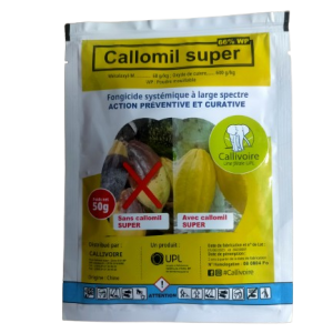 Fongicide poudre CALLOMIL SUPER 66% WP 50 gr – Spécial cacao