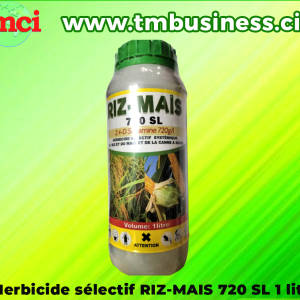 Herbicide liquide sélectif de post-levée RIZ-MAIS 720 SL 1 litre – Riz, maïs, canne à sucre, palmier à huile, hévéa, cocotier