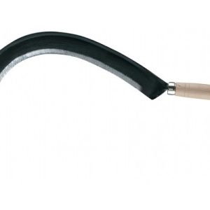 Faucille à broussailles coudée en acier forgé et trempé 50 mm manche bois – Agriculture, bricolage, jardinage
