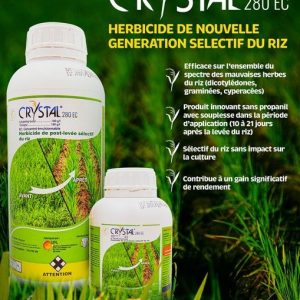 Herbicide liquide sélectif de post-levée CRYSTAL 280 EC 1 litre – Riz