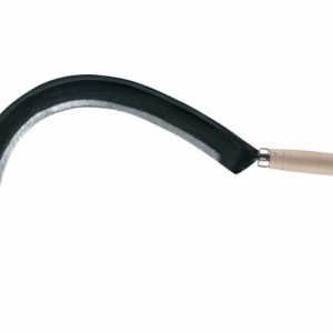 Faucille à broussailles coudée en acier forgé et trempé 50 mm manche bois – Agriculture, bricolage, jardinage