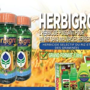 Herbicide liquide sélectif de post-levée HERBIGRO 720 SL 1 litre – Riz, maïs