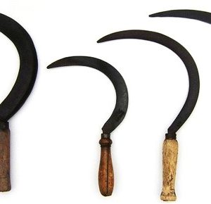 Faucille à broussailles coudée en acier forgé et trempé 50 mm manche bois – Agriculture, bricolage, jardinage