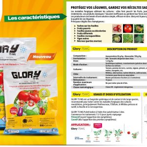 Fongicide granulé GLORY 75 WG 500 gr – Cultures maraichères