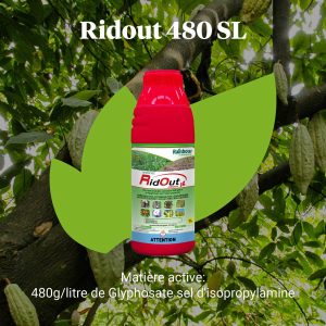 Herbicide liquide total RIDOUT 480 SL 1 litre – Cacao