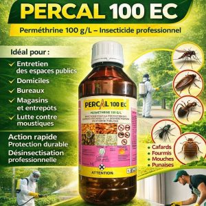 Insecticide liquide PERCAL 100 EC 1 litre – Espace public, domicile, bureau, magasin et entrepôt