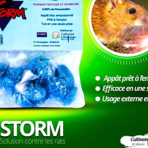 Anti-rats STORM (3 blocs) – Domicile, bureau, hygiène publique, entrepôt, ferme, exploitation agricole