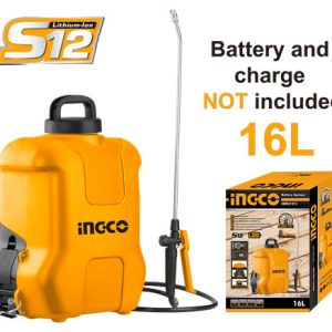 Pulvérisateur à batterie au lithium INGCO 16 litres 12 Volt – Agriculture, hygiène publique, industrie, jardin