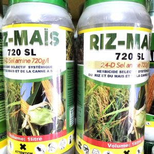 Herbicide liquide sélectif de post-levé RIZ-MAIS 720 SL 1 litre – Riz, maïs, canne à sucre, palmier à huile, hévéa, cocotier